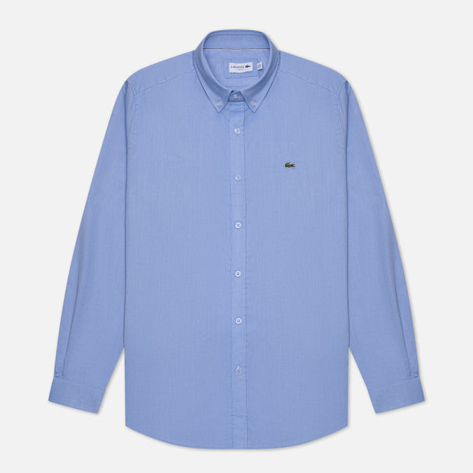 Мужская рубашка Lacoste Regular Fit Cotton Oxford голубой CH4976-58M 