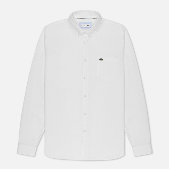 Мужская рубашка Lacoste Regular Fit Cotton Oxford White