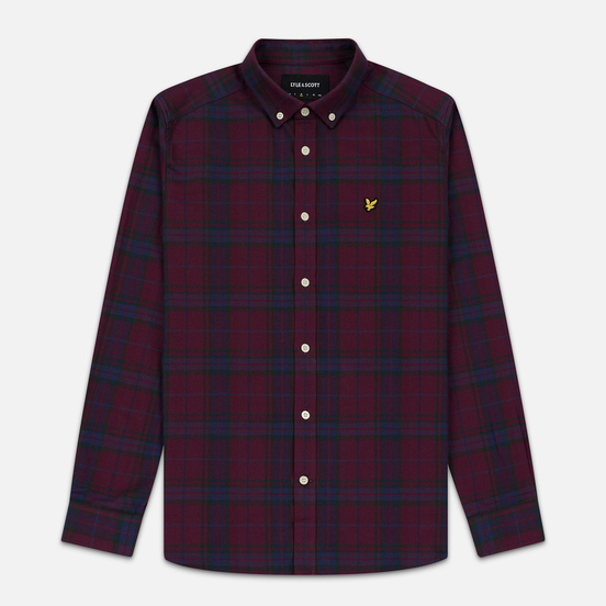 Мужская рубашка Lyle & Scott Check Flannel Burgundy