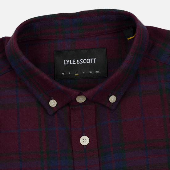 Мужская рубашка Lyle & Scott Check Flannel Burgundy