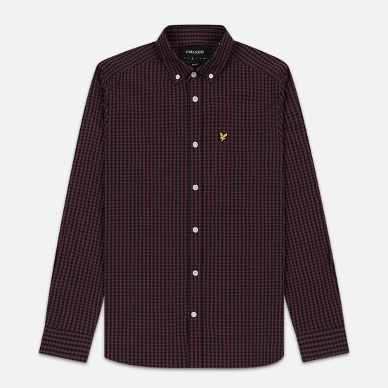 Мужская рубашка Lyle & Scott LS Slim Fit Gingham Berry/True Black