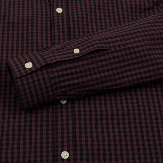 Мужская рубашка Lyle & Scott LS Slim Fit Gingham Berry/True Black
