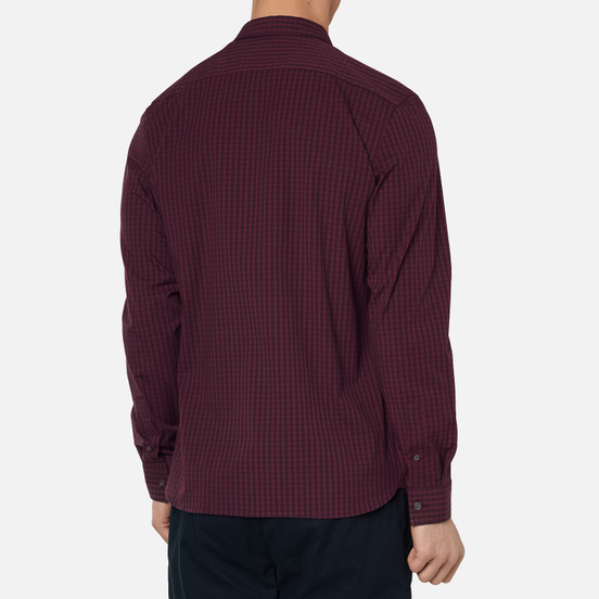 Мужская рубашка Lyle & Scott LS Slim Fit Gingham Dark Navy/Merlot