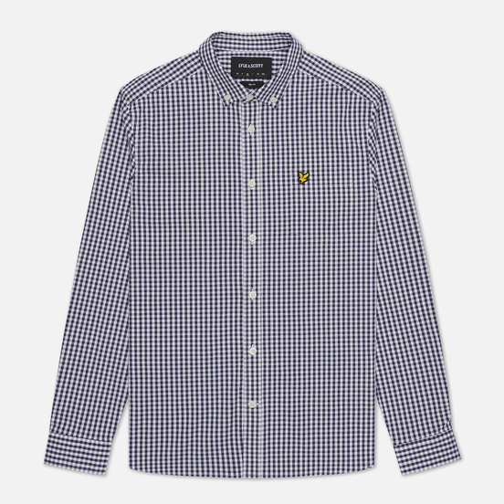 Мужская рубашка Lyle & Scott LS Slim Fit Gingham Navy/White