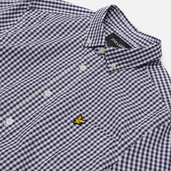 Мужская рубашка Lyle & Scott LS Slim Fit Gingham Navy/White