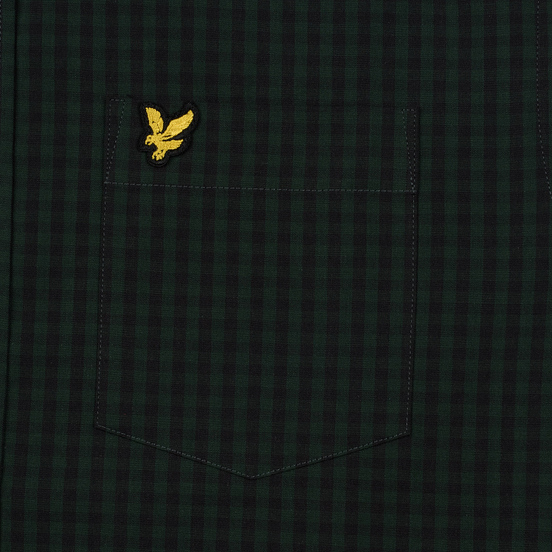 Мужская рубашка Lyle & Scott LS Slim Fit Gingham True Black/Jade Green