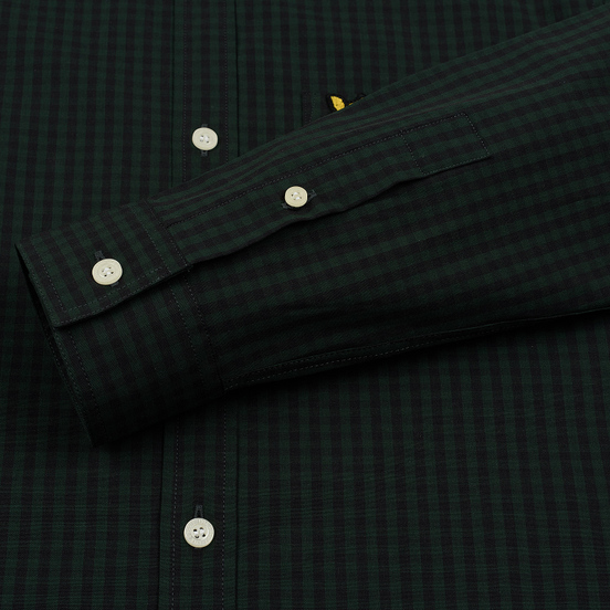 Мужская рубашка Lyle & Scott LS Slim Fit Gingham True Black/Jade Green