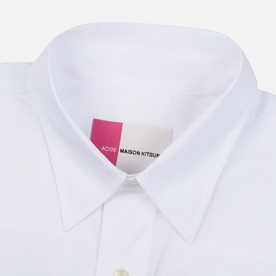 Мужская рубашка Maison Kitsune Acide Fox Casual White