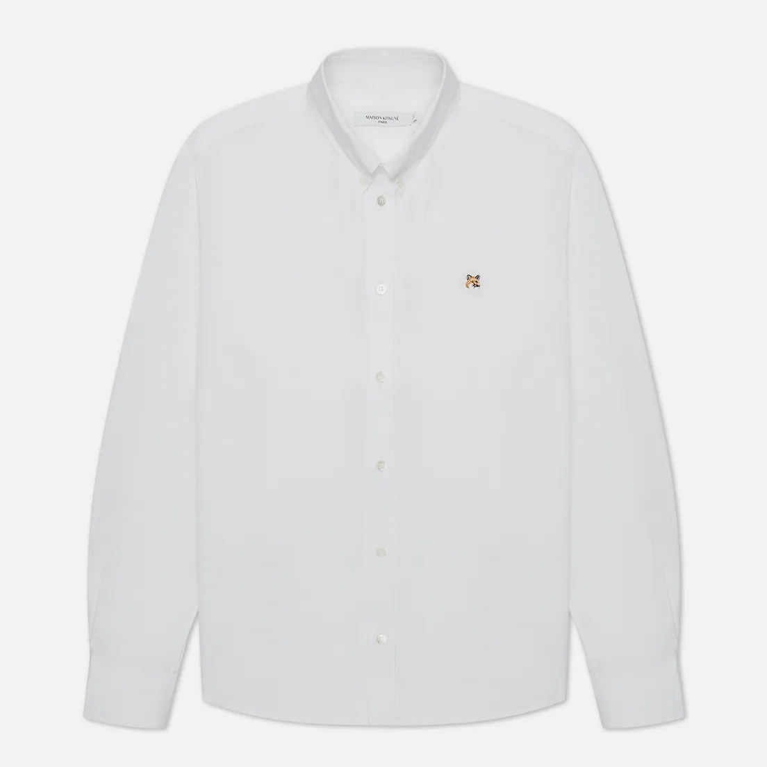 Maison Kitsune Мужская рубашка Fox Head Embroidery Classic