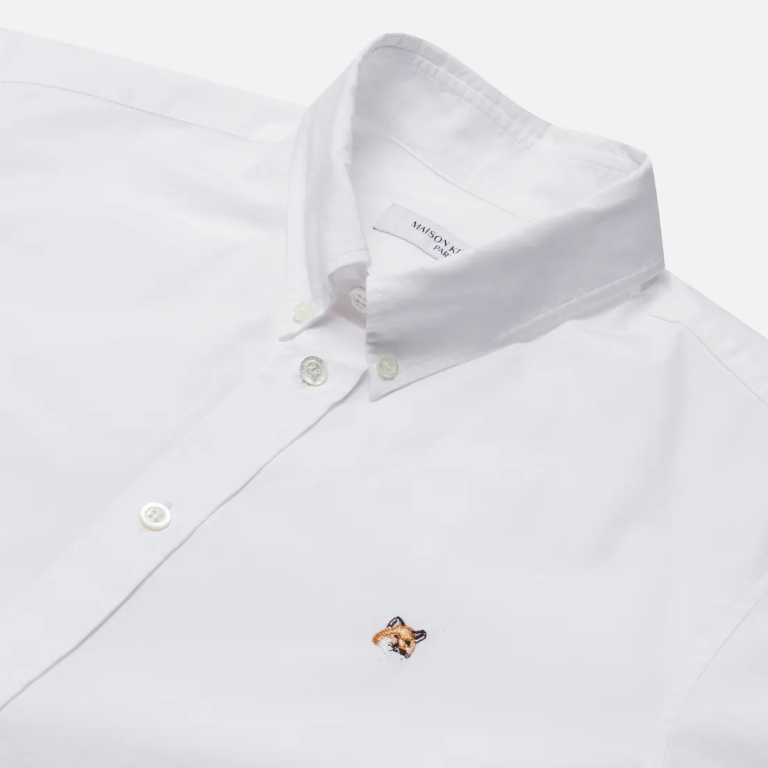 Maison Kitsune Мужская рубашка Fox Head Embroidery Classic