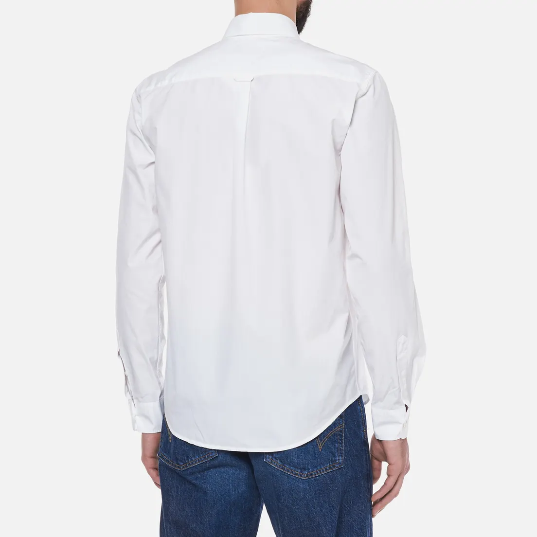 Maison Kitsune Мужская рубашка Fox Head Embroidery Classic