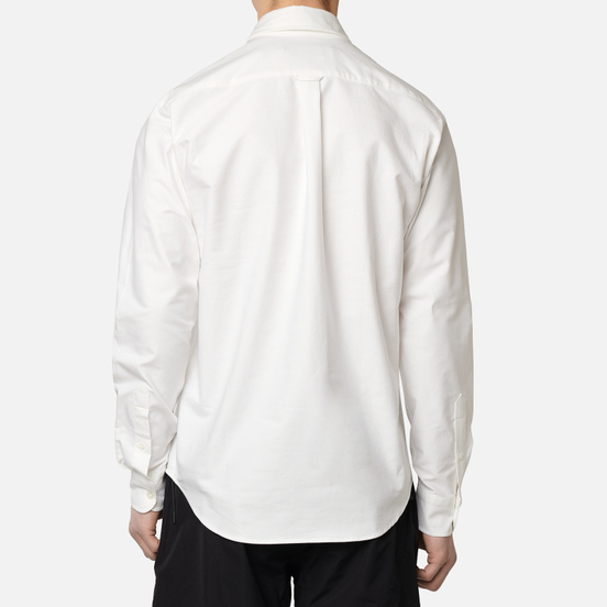 Мужская рубашка Maison Kitsune Oxford Fox Head Embroidery Classic White