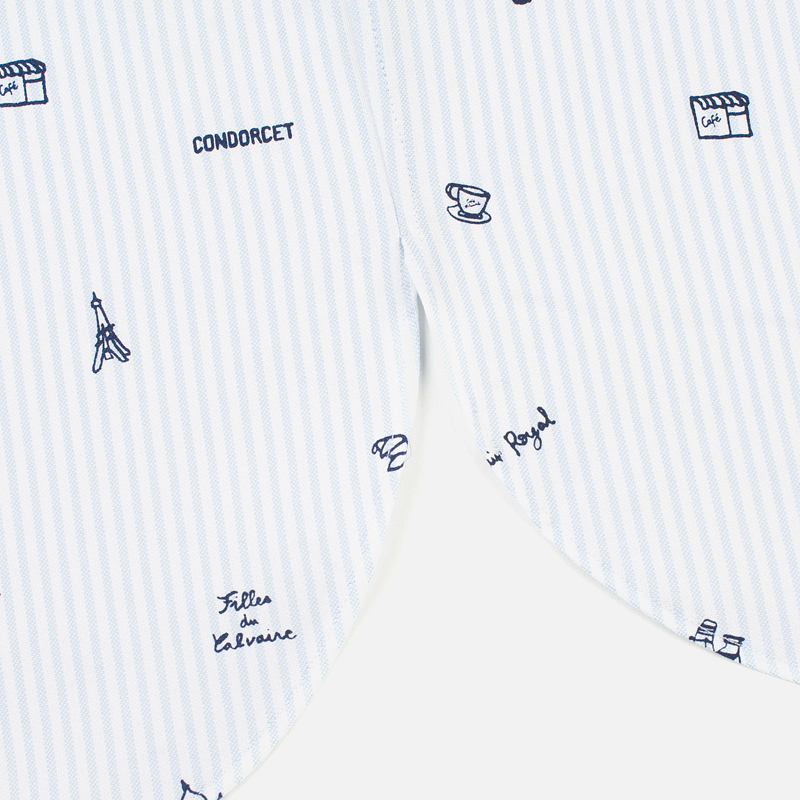 Maison Kitsune Мужская рубашка Oxford Printed Classic