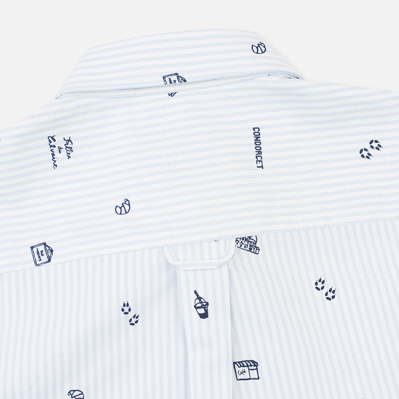 Maison Kitsune Мужская рубашка Oxford Printed Classic
