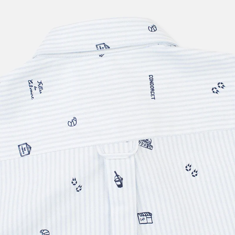 Maison Kitsune Мужская рубашка Oxford Printed Classic
