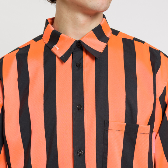 Мужская рубашка Marcelo Burlon Warning Orange/Multicolor
