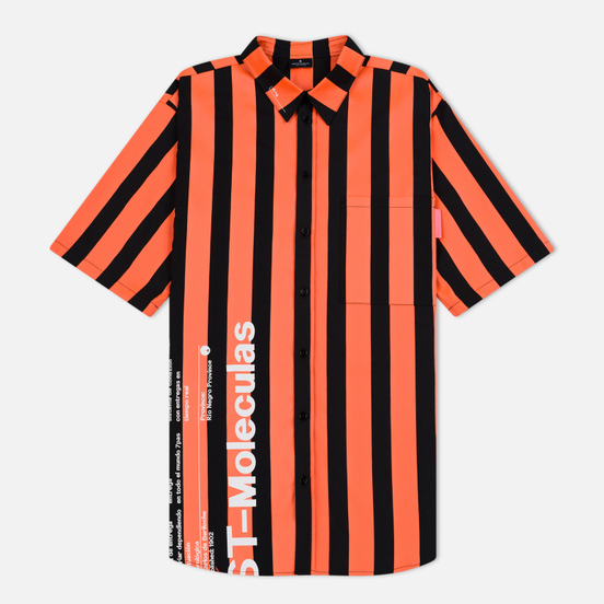 Мужская рубашка Marcelo Burlon Warning Orange/Multicolor