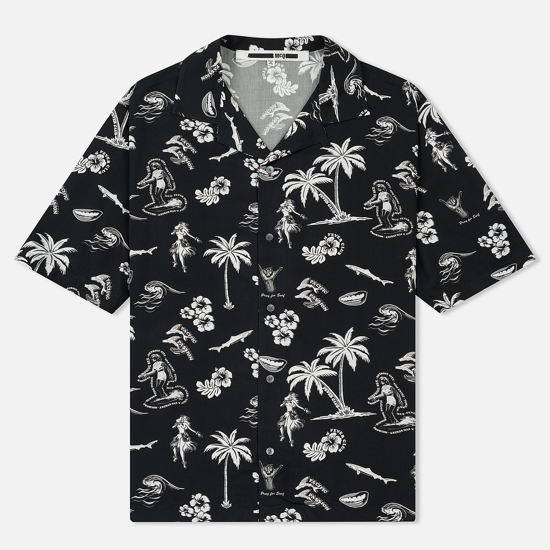 McQ Alexander McQueen Мужская рубашка Billy 03 Hawaii Print