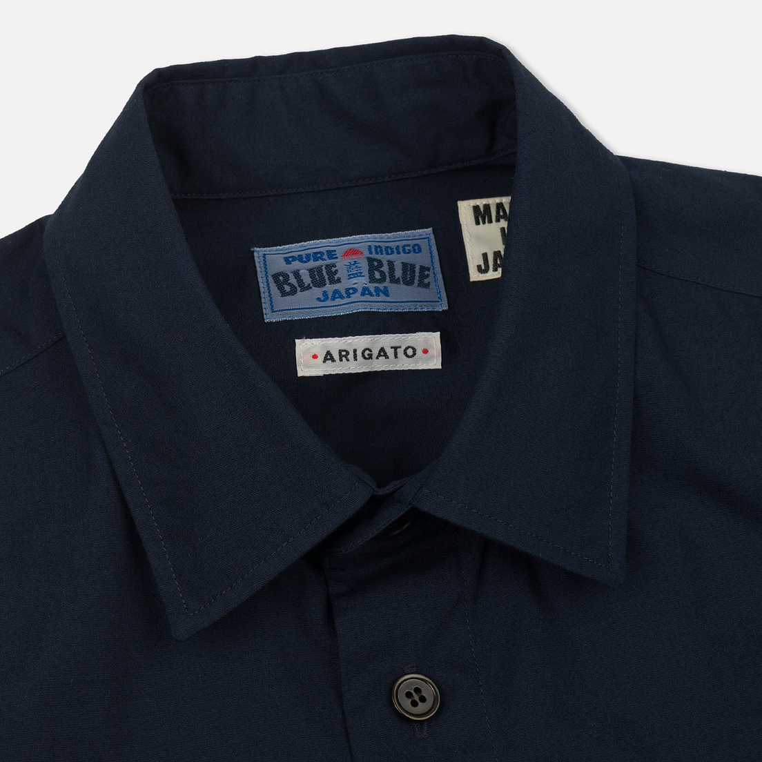 Blue Blue Japan Мужская рубашка J5472 Broad Chaimed Boxes Printed