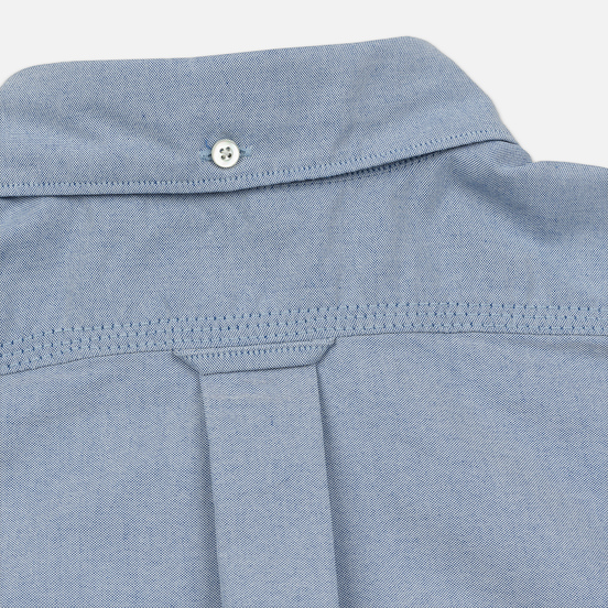 Мужская рубашка Nanamica Button Down Wind Nylon/Cotton Blue