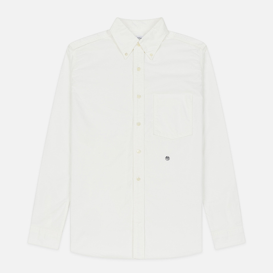 Мужская рубашка Nanamica Button Down Wind Nylon/Cotton White