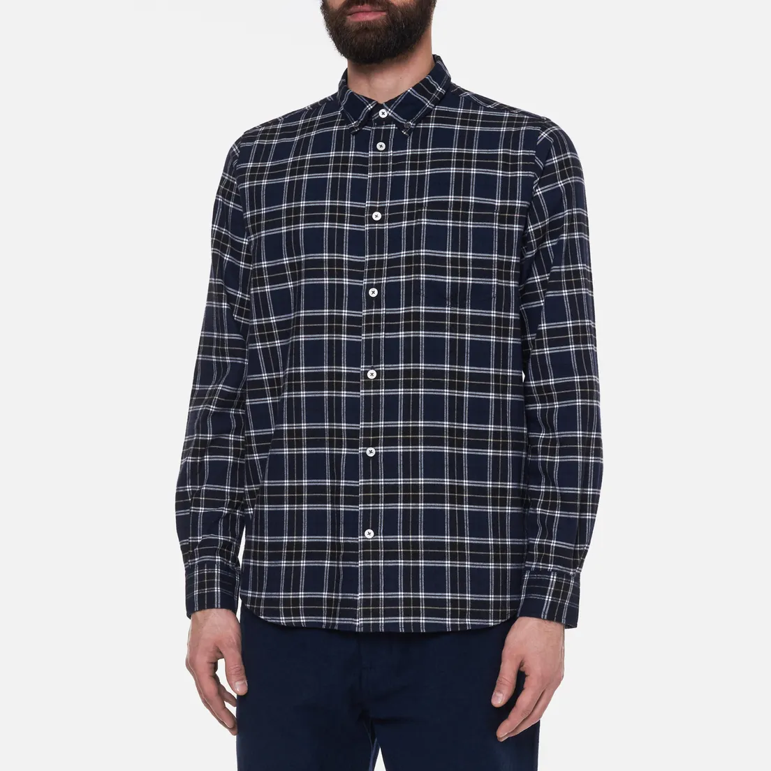 Norse Projects Мужская рубашка Anton Brushed Flannel Check