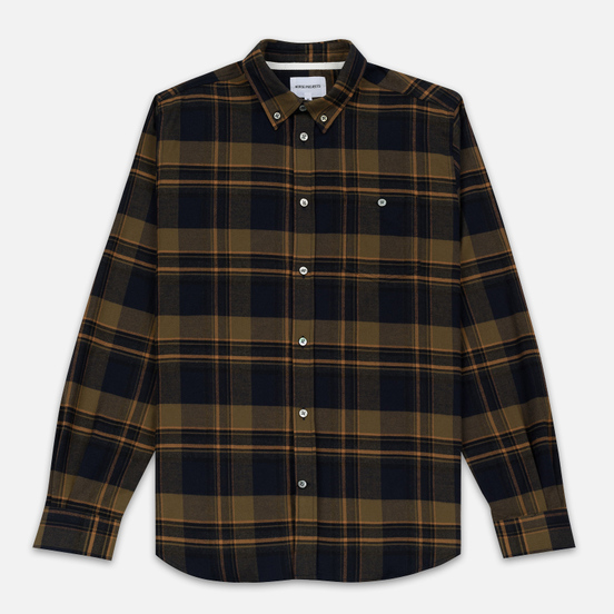 Мужская рубашка Norse Projects Anton Brushed Flannel Check Ivy Green