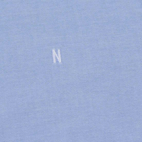 Мужская рубашка Norse Projects Anton Oxford Logo Pale Blue