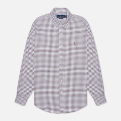 Мужская рубашка Polo Ralph Lauren Button Down Oxford Gingham White/Berry