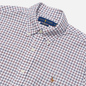 Мужская рубашка Polo Ralph Lauren Button Down Oxford Gingham White/Berry фото - 1