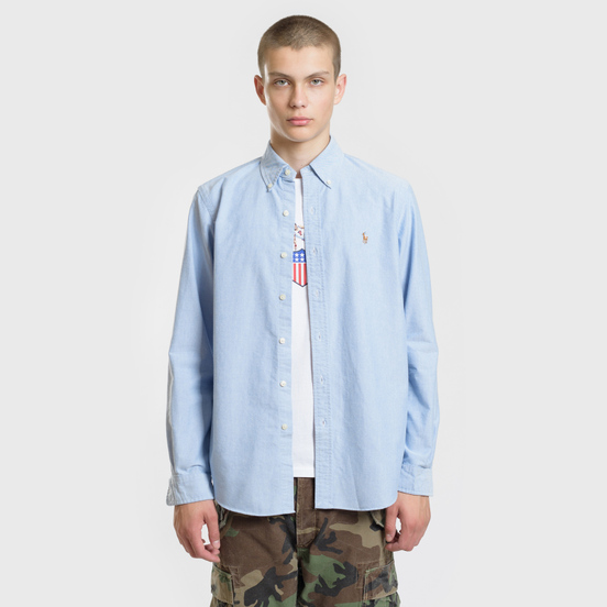 Мужская рубашка Polo Ralph Lauren Classic Fit Oxford Blue
