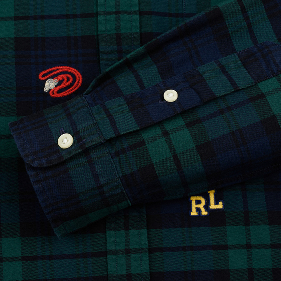 Мужская рубашка Polo Ralph Lauren Classic Fit Plaid Oxford Pine/Navy Multi