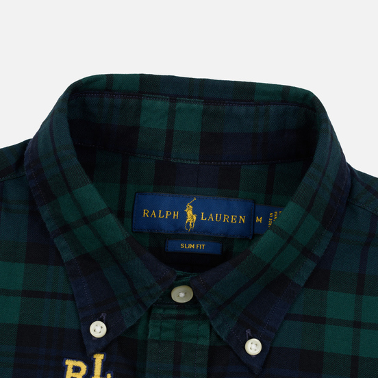 Мужская рубашка Polo Ralph Lauren Classic Fit Plaid Oxford Pine/Navy Multi
