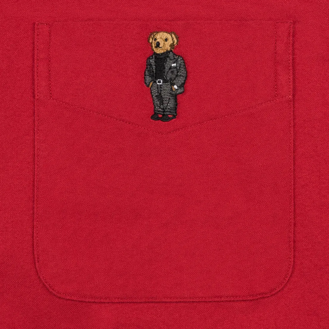 Polo Ralph Lauren Мужская рубашка Custom Fit Bear Brushed Oxford