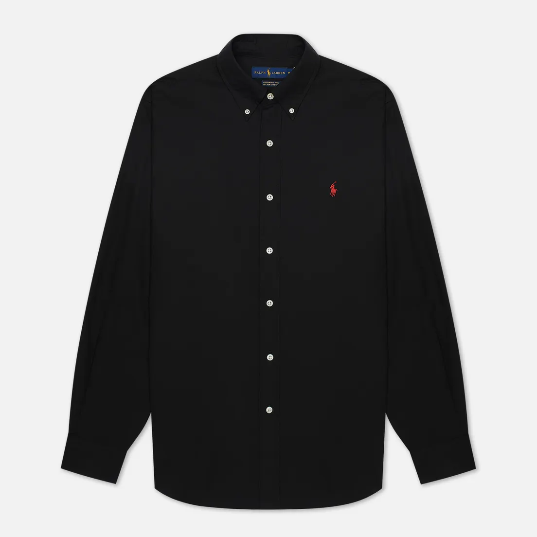 Polo Ralph Lauren Мужская рубашка Custom Fit Polo Pony Color Natural Stretch Poplin