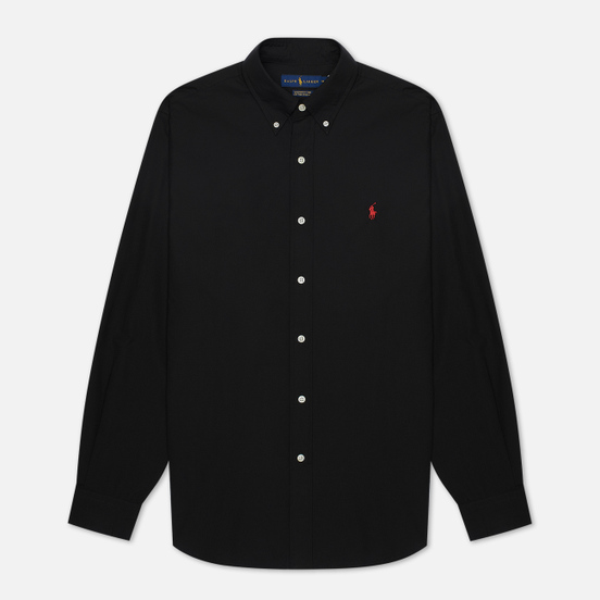 Мужская рубашка Polo Ralph Lauren Custom Fit Polo Pony Color Natural Stretch Poplin Black