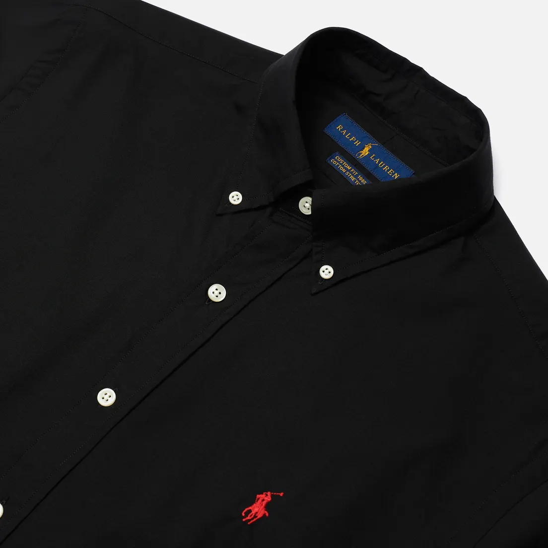 Polo Ralph Lauren Мужская рубашка Custom Fit Polo Pony Color Natural Stretch Poplin