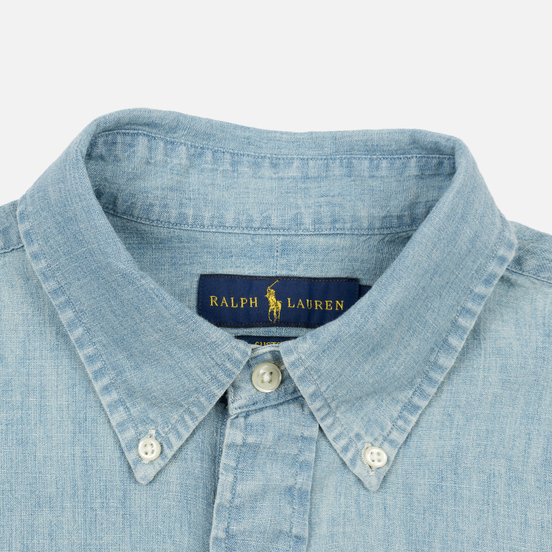 Мужская рубашка Polo Ralph Lauren Custom Fit Polo Pony Color Chambray