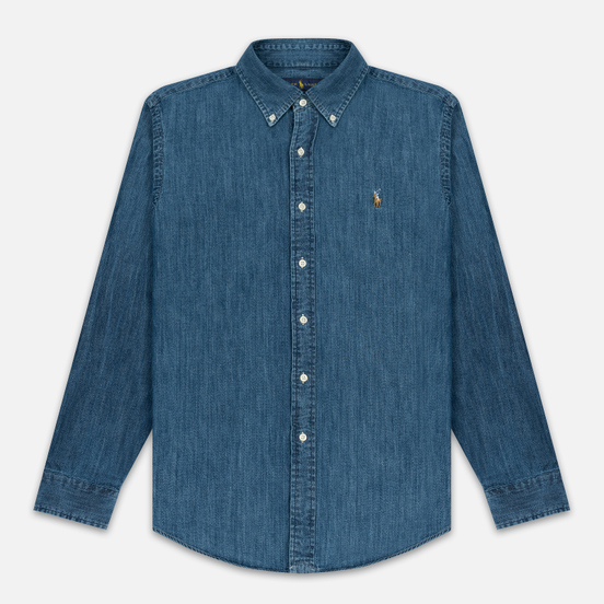 Мужская рубашка Polo Ralph Lauren Custom Fit Polo Pony Color Denim