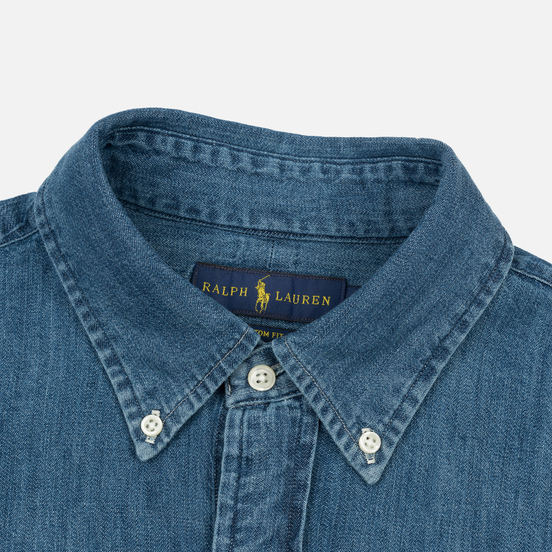 Мужская рубашка Polo Ralph Lauren Custom Fit Polo Pony Color Denim