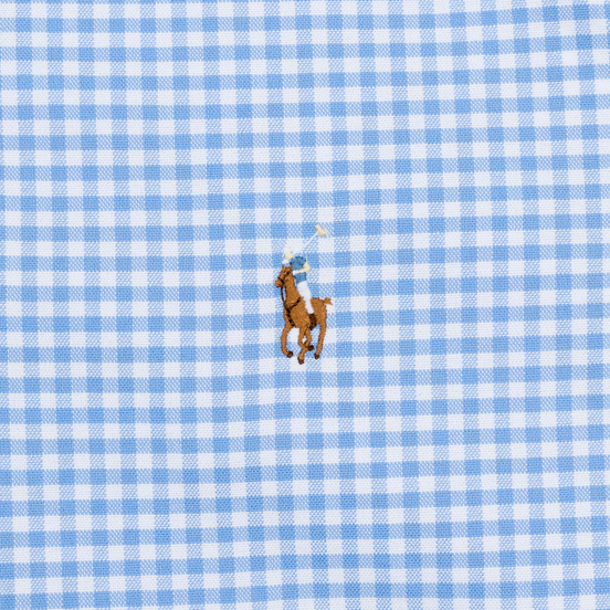 Мужская рубашка Polo Ralph Lauren Custom Fit Polo Pony Color Mini Logo Oxford Light Blue/White