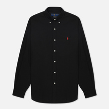 Мужская рубашка Polo Ralph Lauren Custom Fit Polo Pony Color Natural Stretch Poplin Black фото- 3