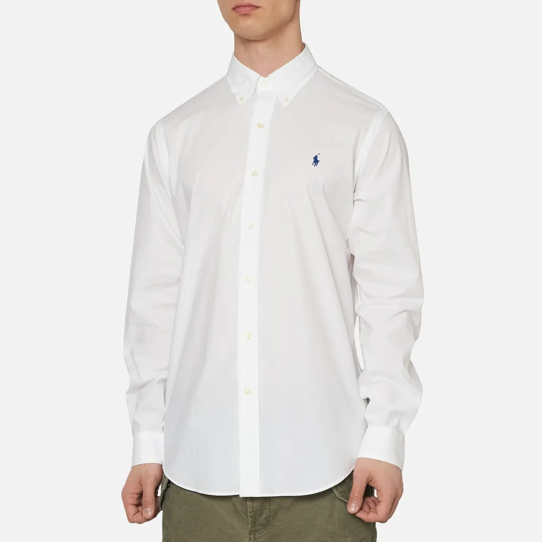 Polo Ralph Lauren Мужская рубашка Custom Fit Polo Pony Color Natural Stretch Poplin