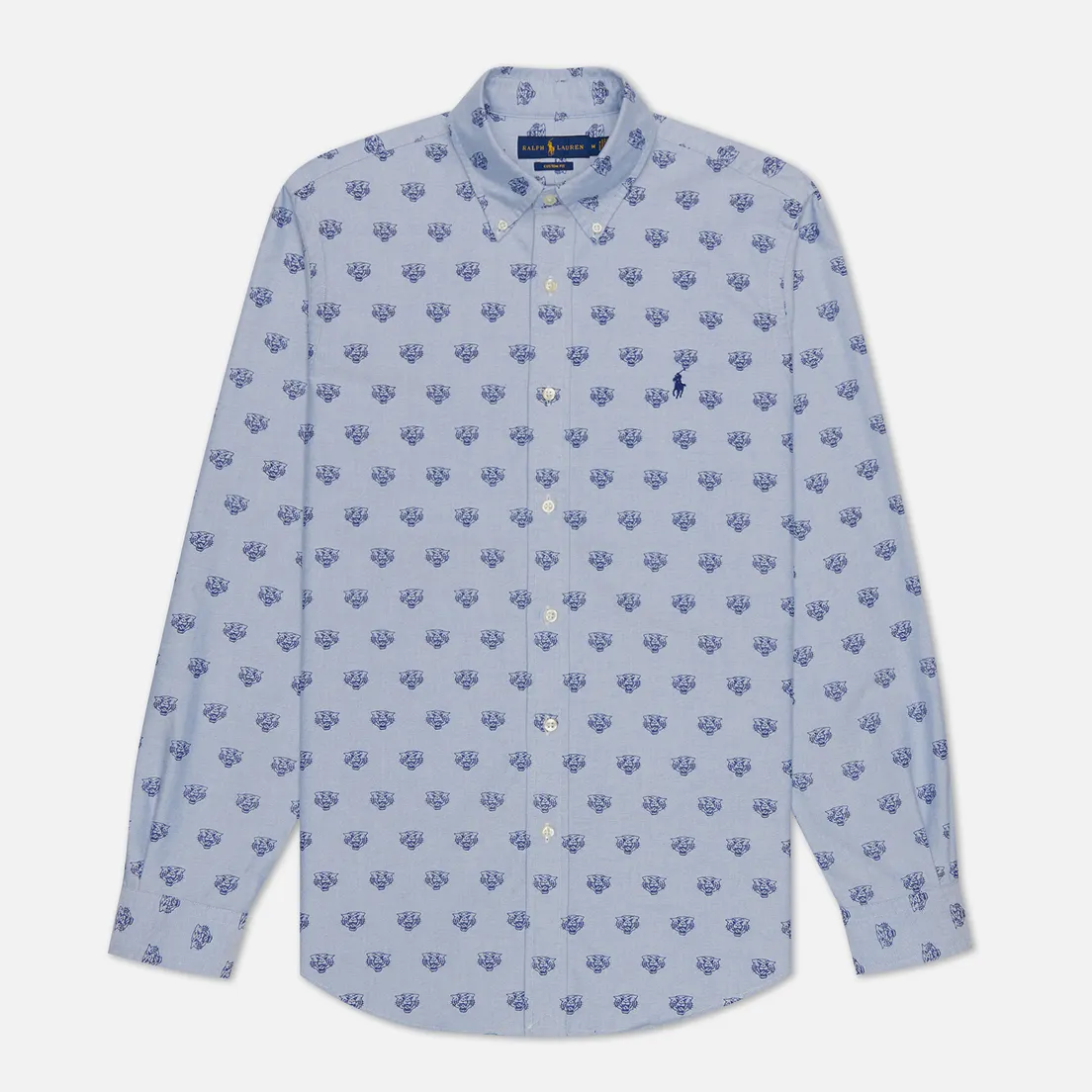 Polo Ralph Lauren Мужская рубашка Custom Fit Polo Pony Color Printed Oxford