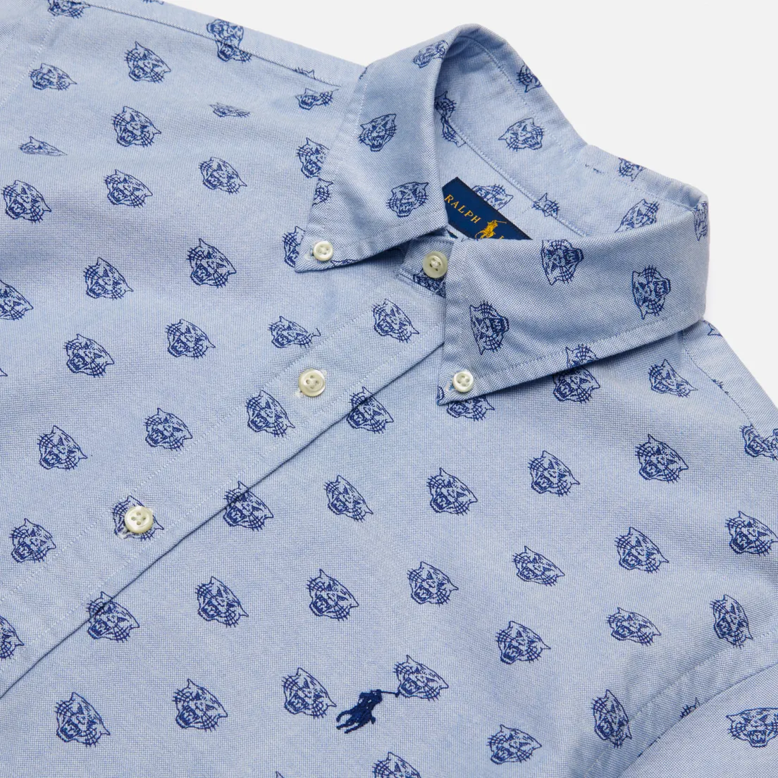 Polo Ralph Lauren Мужская рубашка Custom Fit Polo Pony Color Printed Oxford