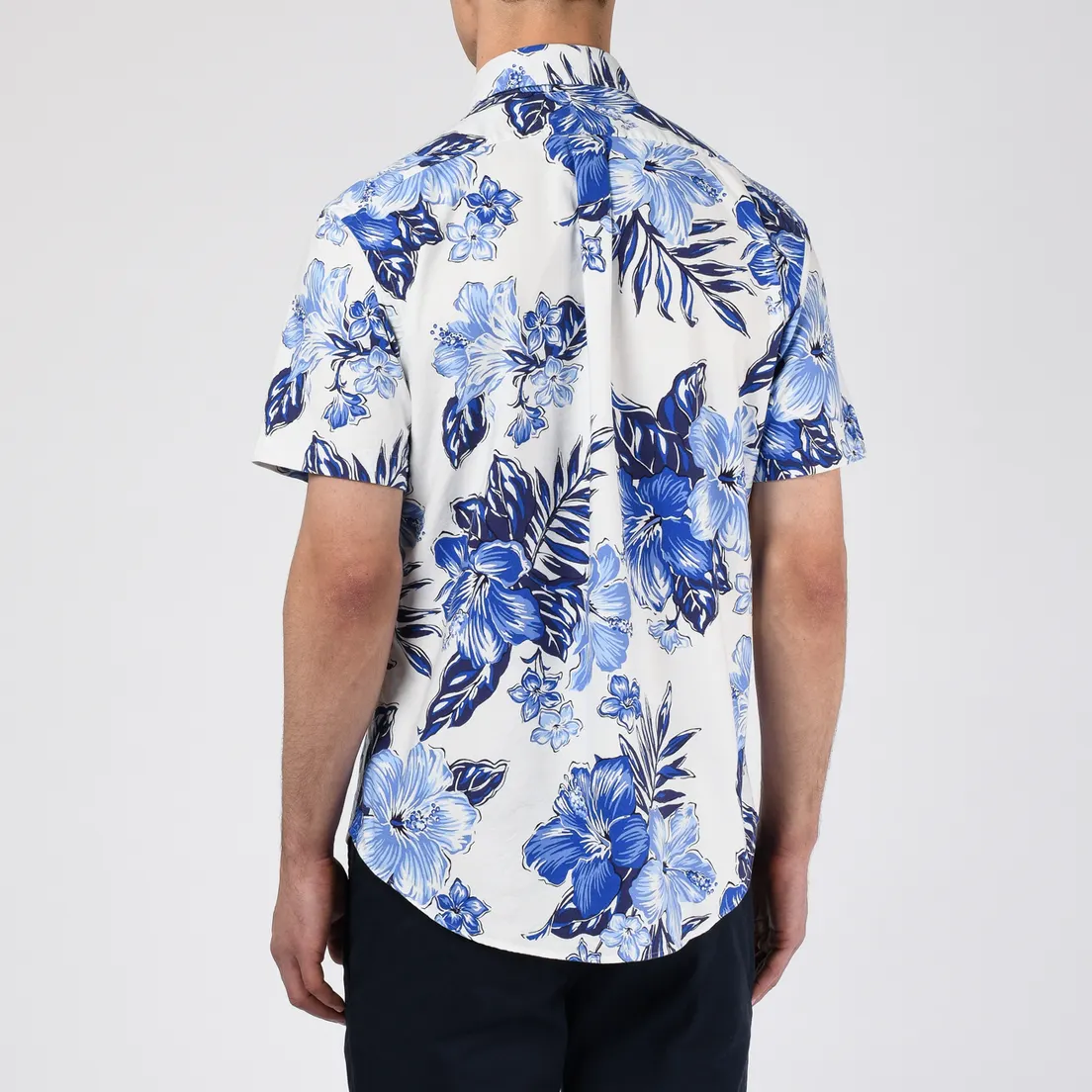 Polo Ralph Lauren Мужская рубашка Custom Fit SS Polo Pony Color Printed Oxford