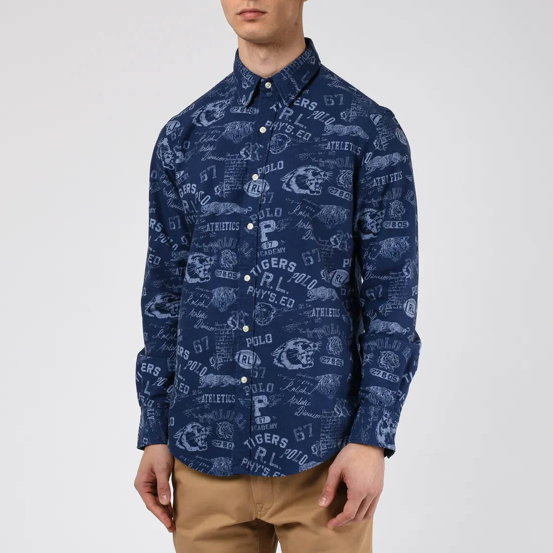 Polo Ralph Lauren Мужская рубашка Custom Fit Printed Oxford