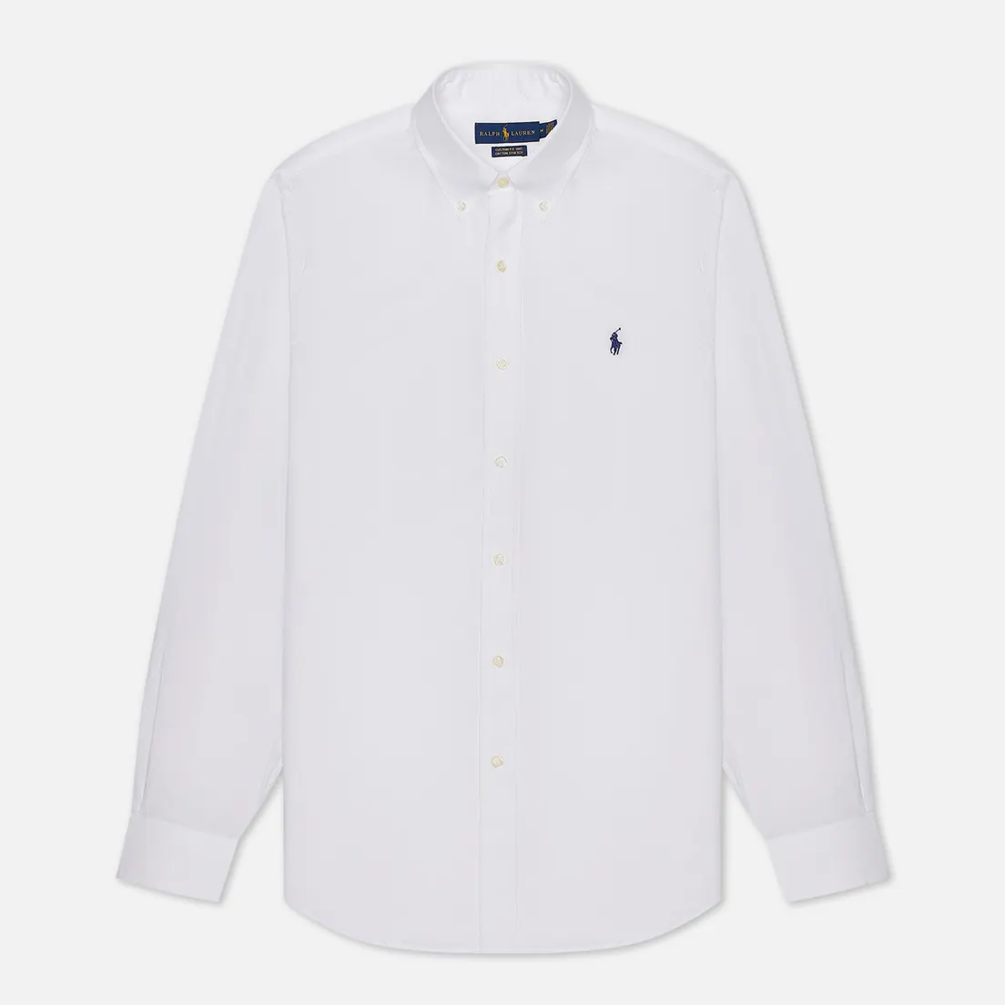 Polo Ralph Lauren Мужская рубашка Custom Fit Polo Pony Color Natural Stretch Poplin