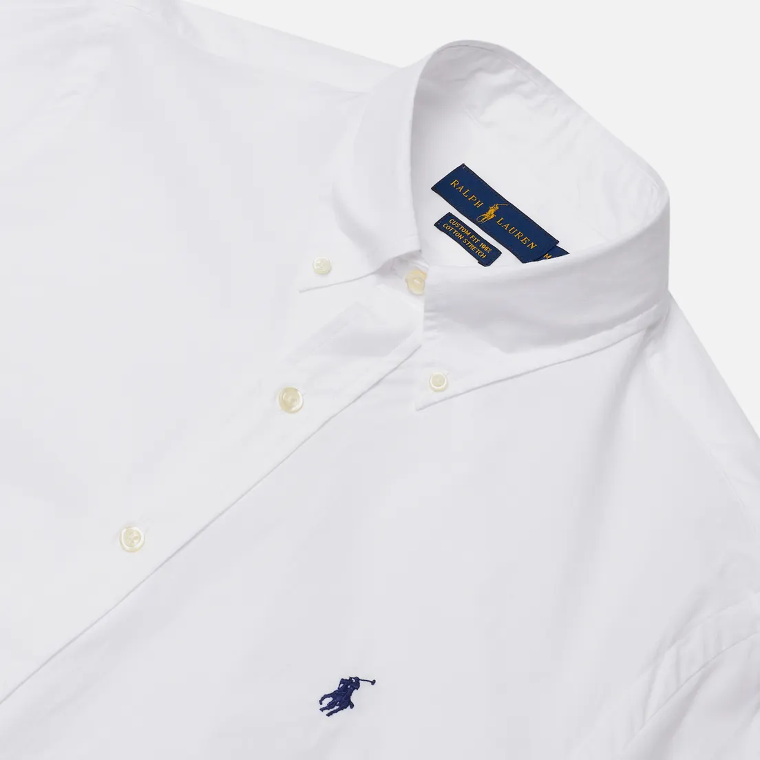 Polo Ralph Lauren Мужская рубашка Custom Fit Polo Pony Color Natural Stretch Poplin