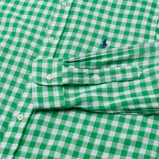 Мужская рубашка Polo Ralph Lauren Double Face Oxford Green/White